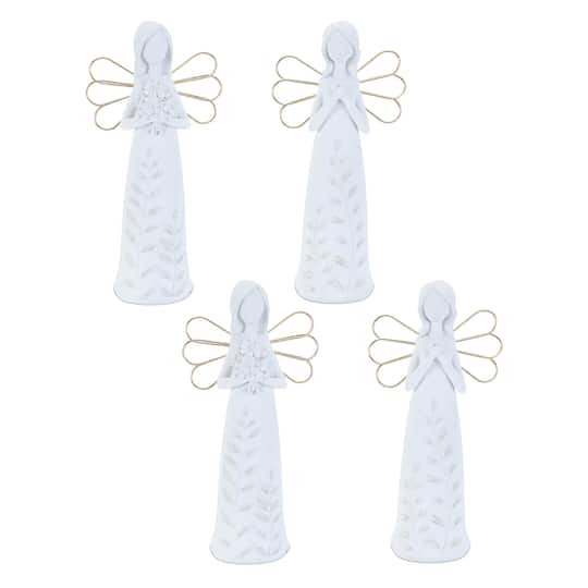 Etched Angel Figurine Set